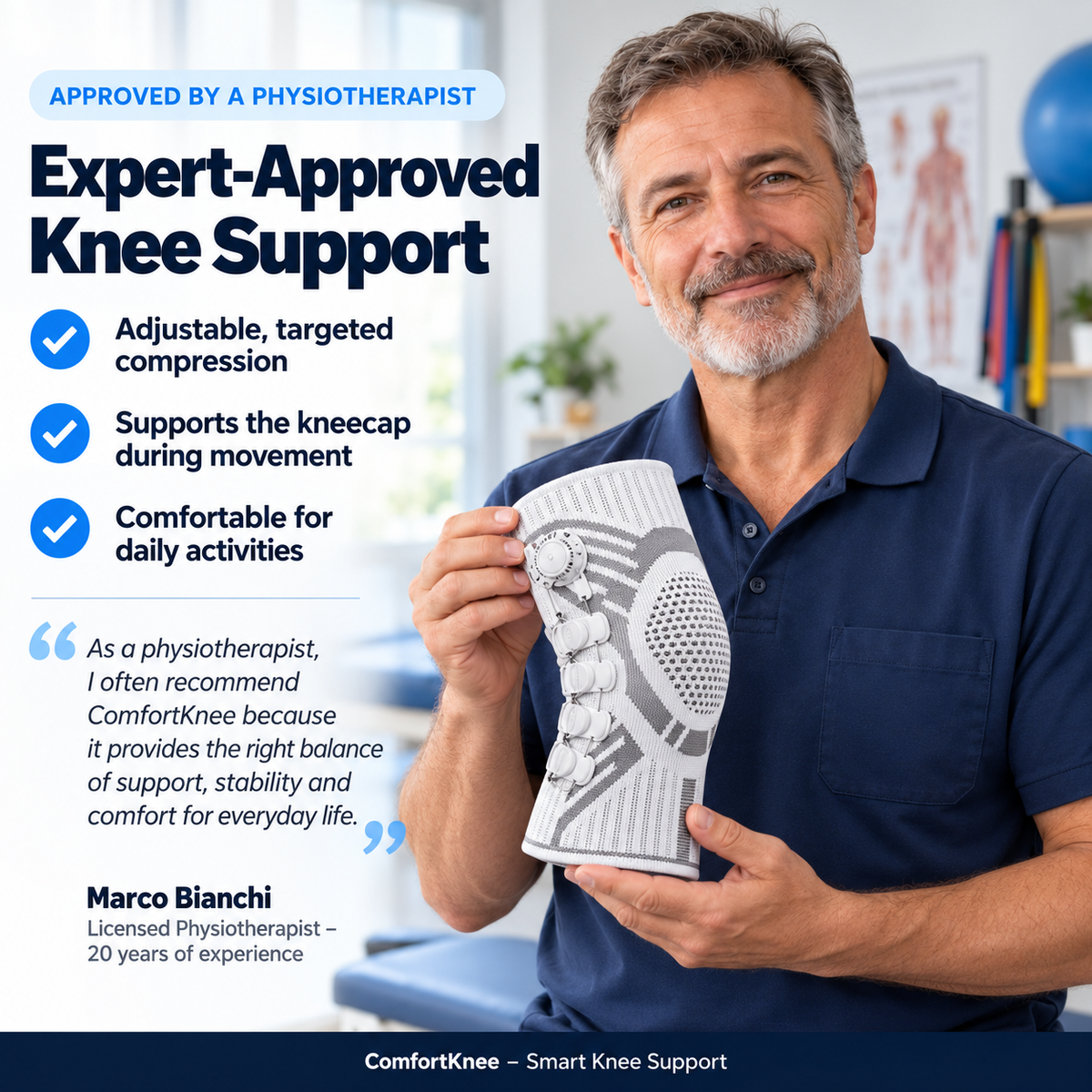 ComfortKnee - Smart Adjustable Knee Support